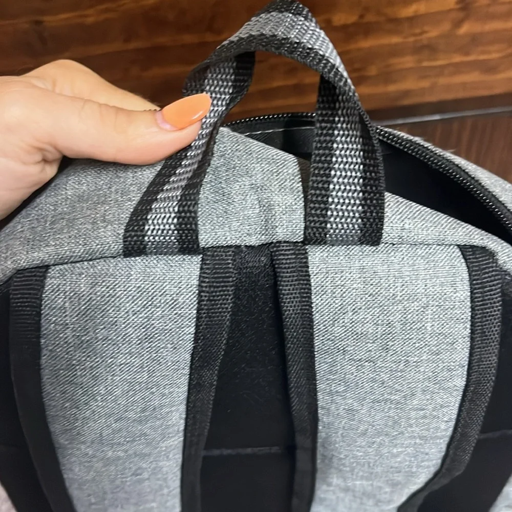 Grey computer bag